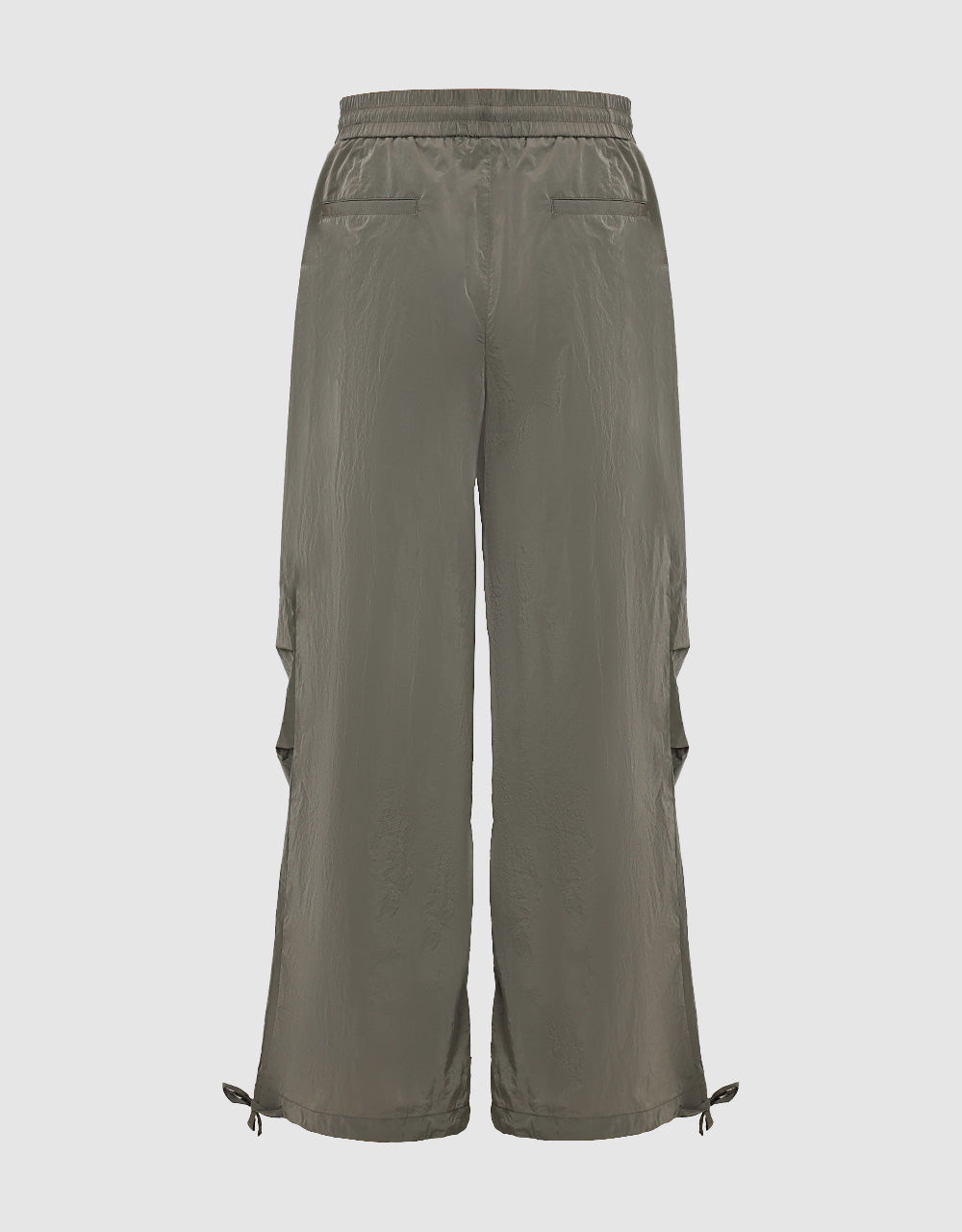 Drawstring Waist Straight Pants