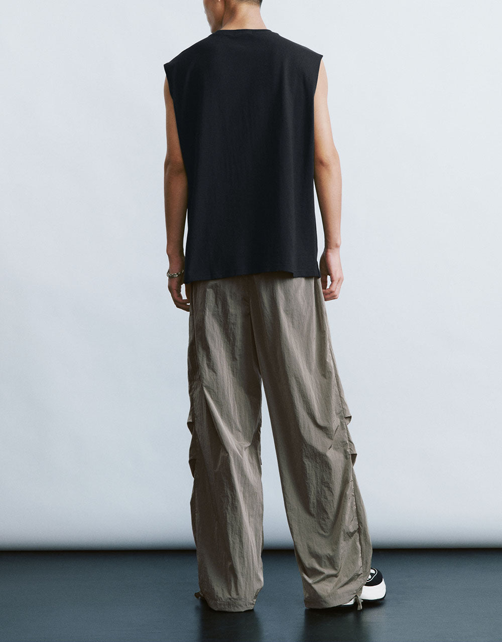 Drawstring Waist Straight Pants