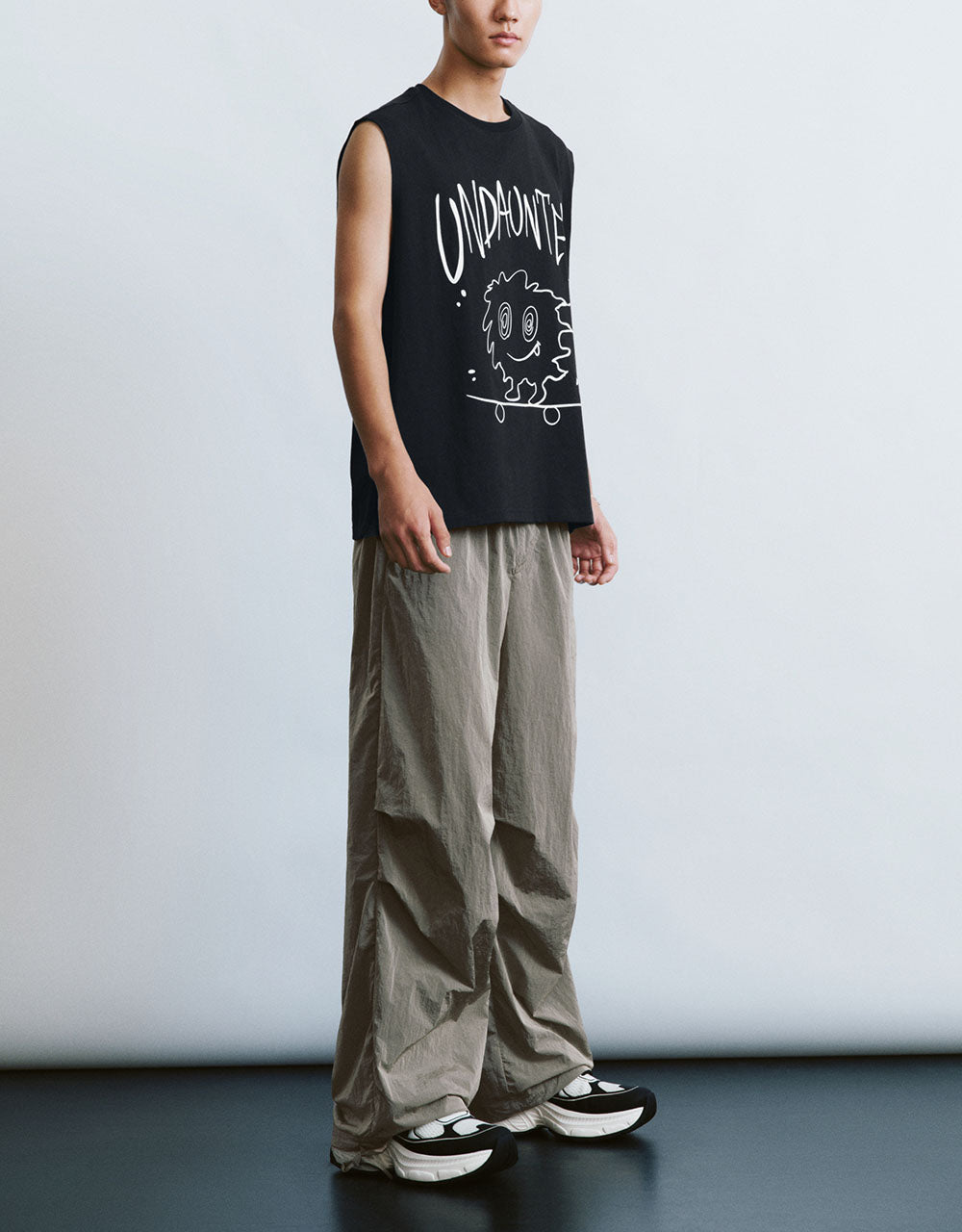 Drawstring Waist Straight Pants