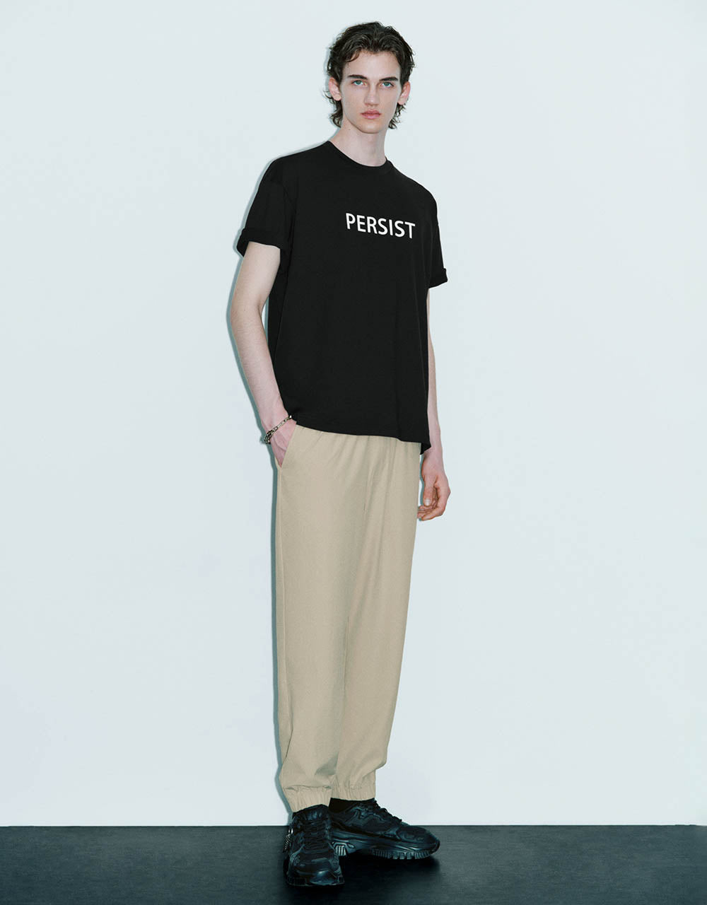 Drawstring Waist Loose Jogger Pants