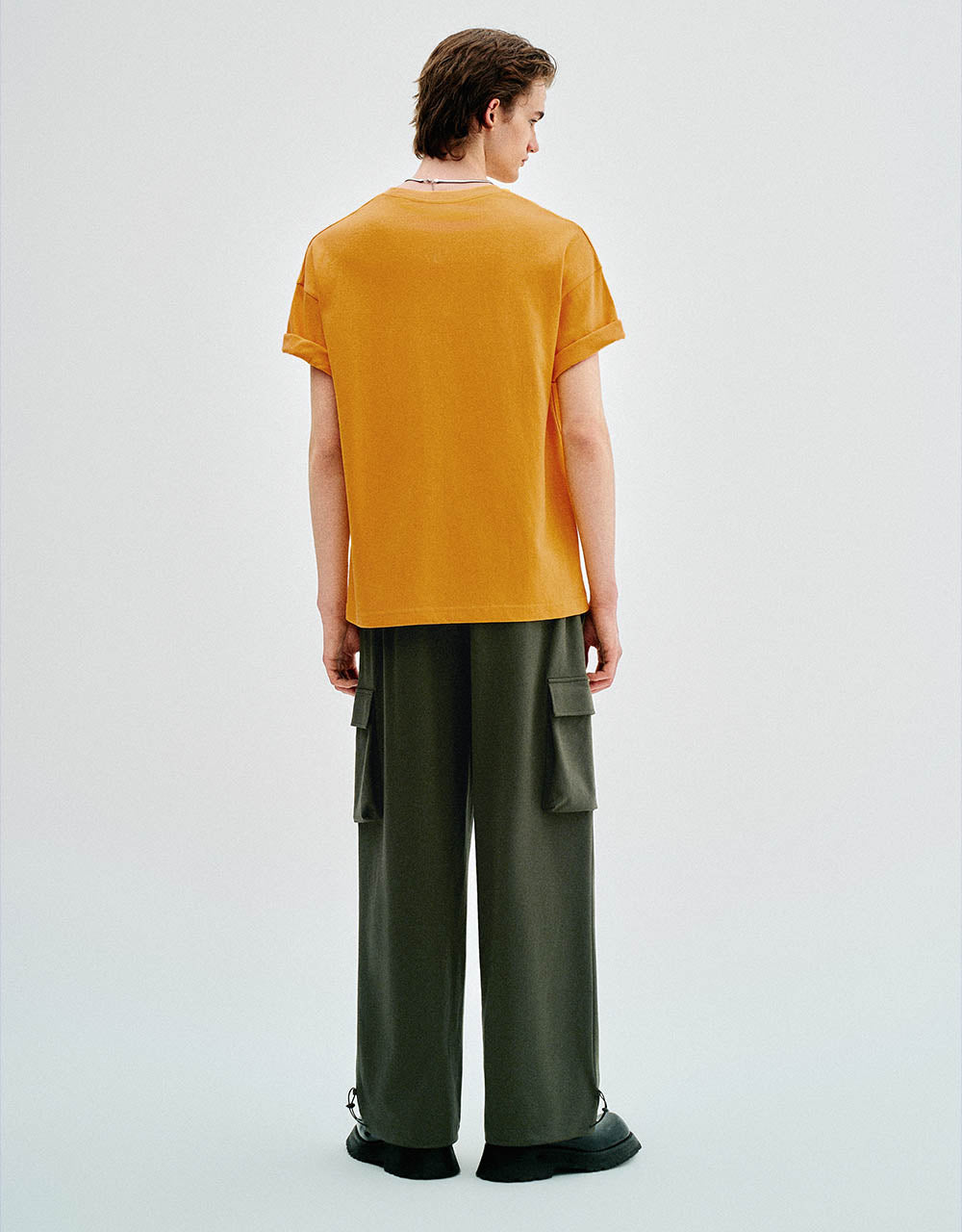 Drawstring Waist Straight Pants