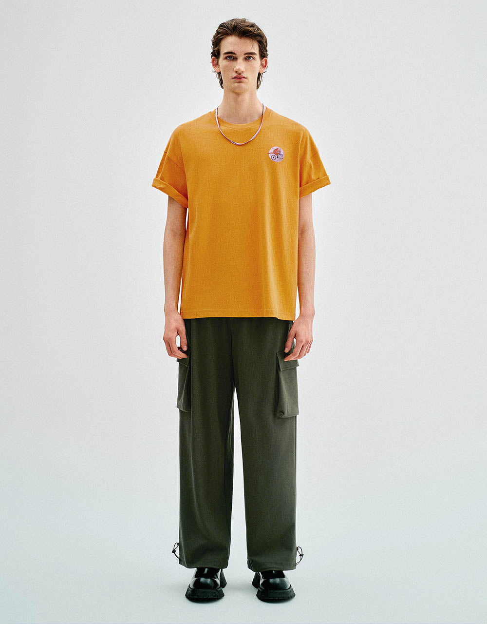 Drawstring Waist Straight Pants