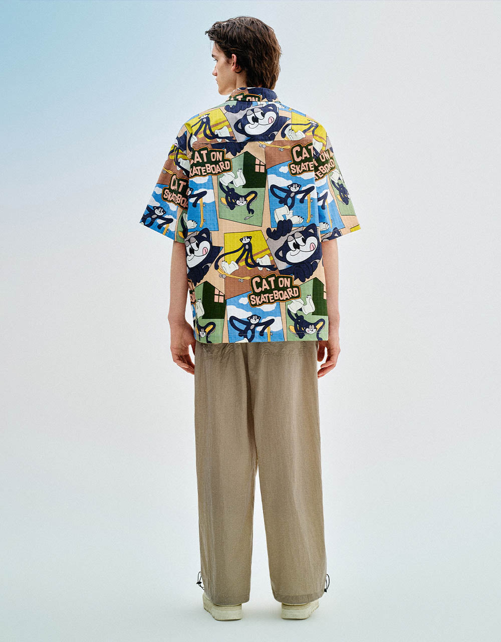 Drawstring Waist Straight Pants