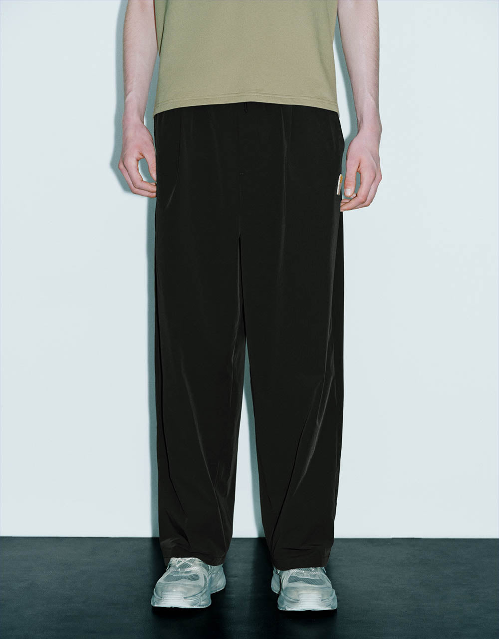 Drawstring Waist Straight Loose Pants
