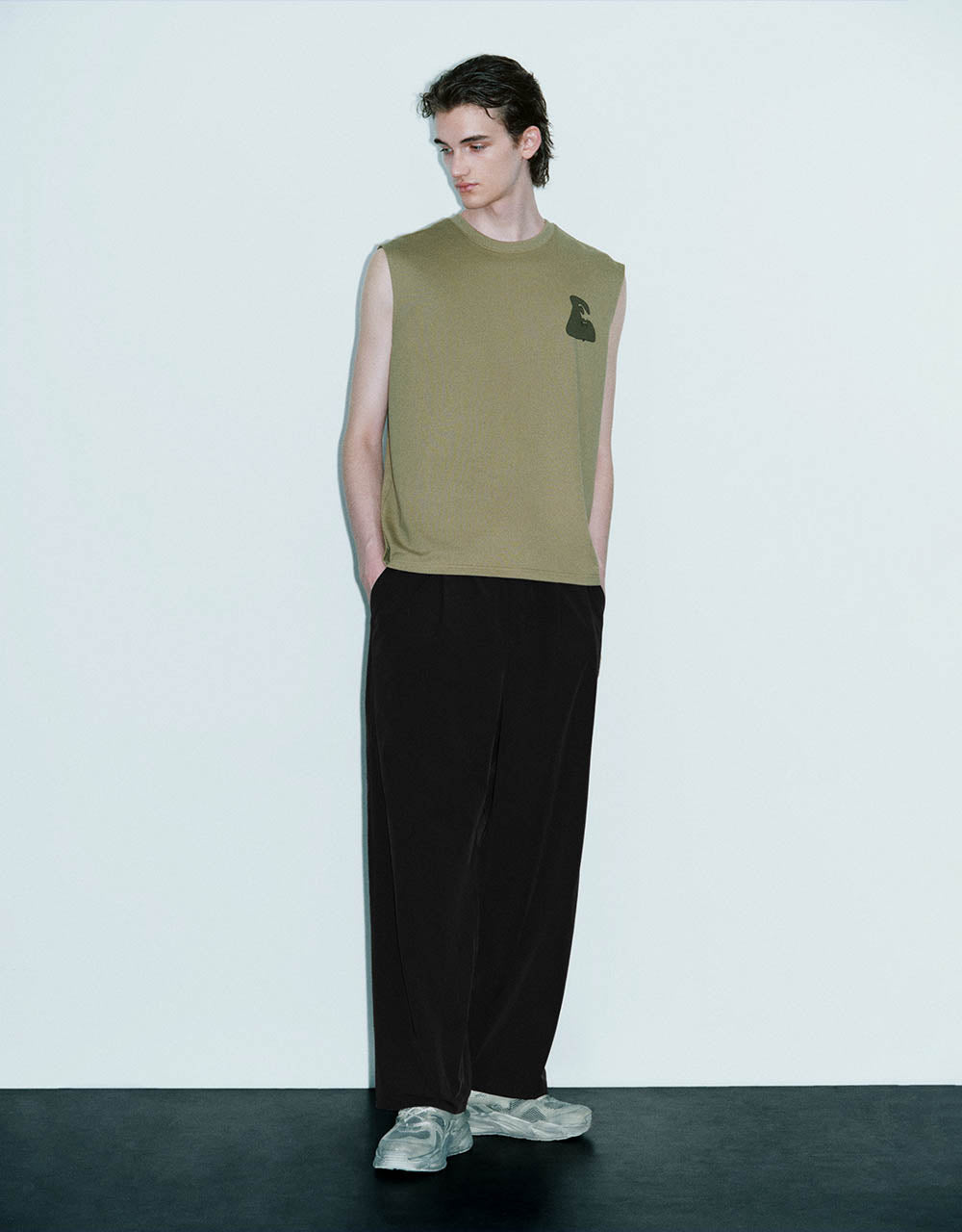 Drawstring Waist Straight Loose Pants