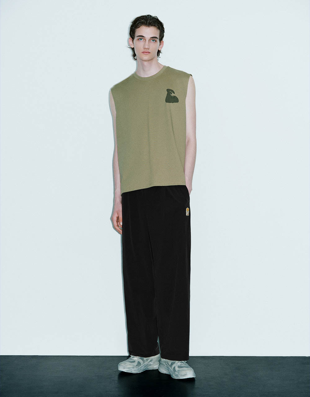 Drawstring Waist Straight Loose Pants