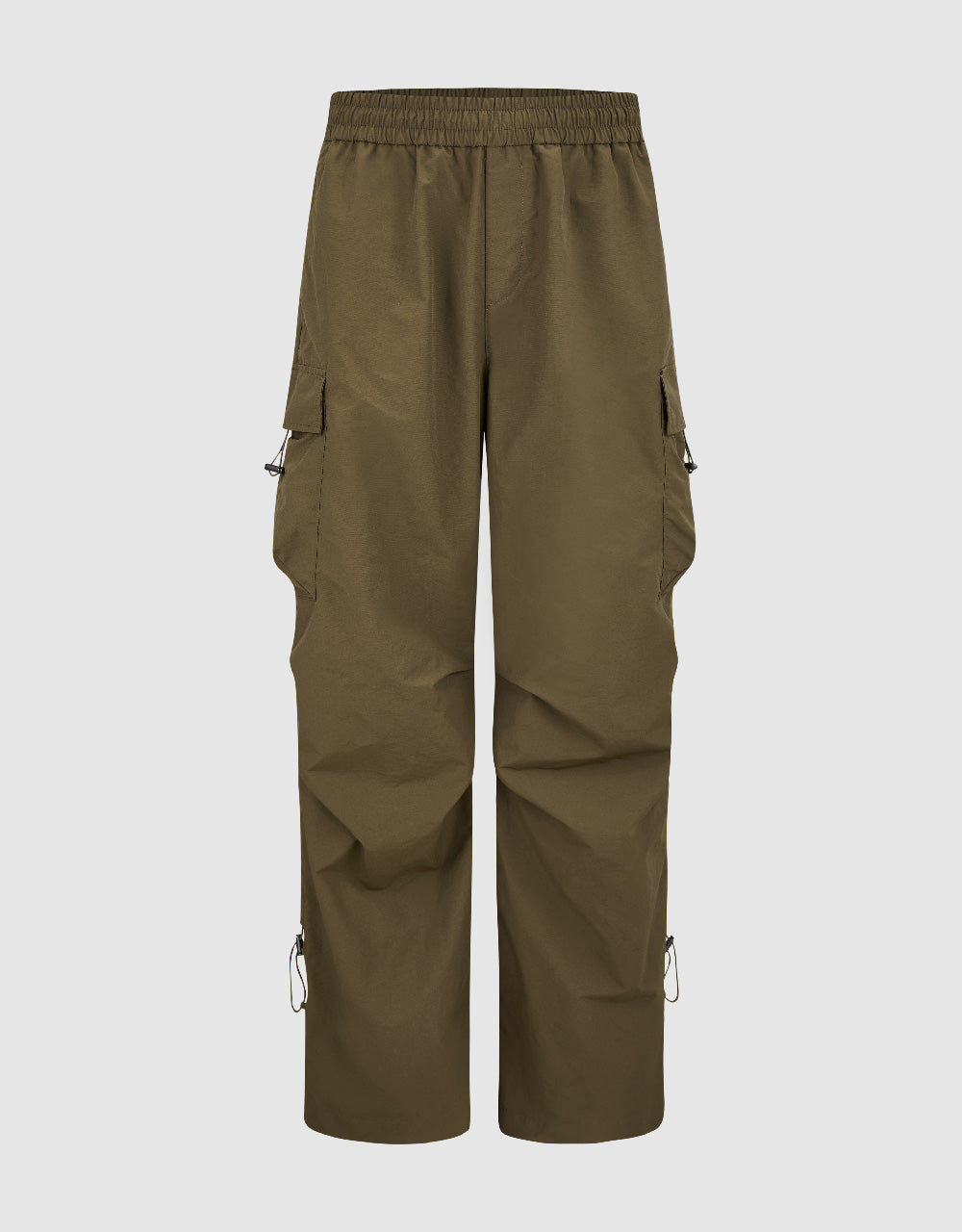 Elastic Waist Wide-Leg Pants