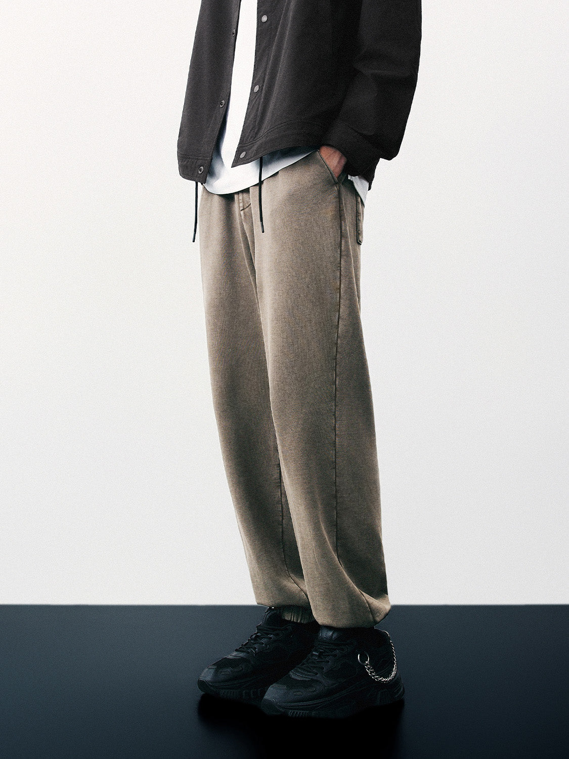 Drawstring Waist Oversized Jogger Pants