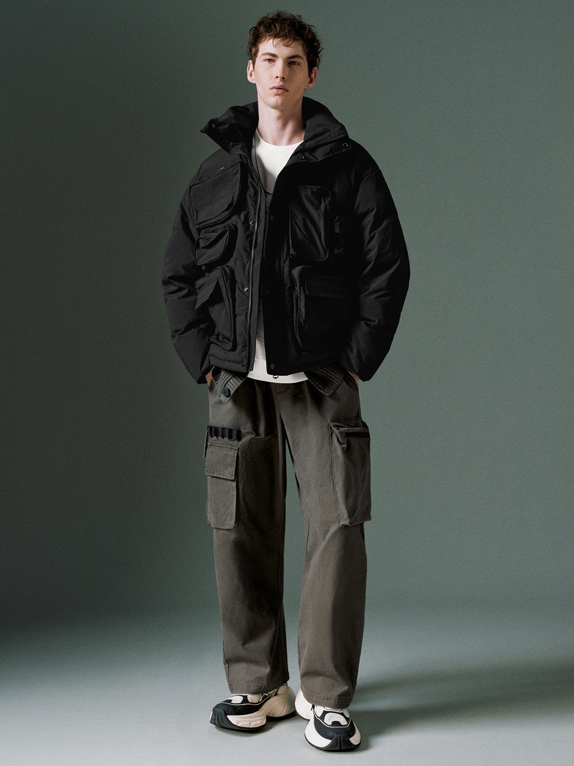 Side Pocket Wide-Leg Pants
