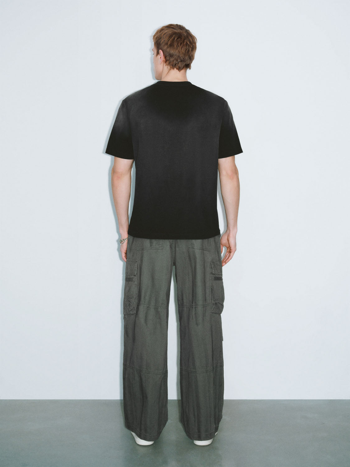 Oversized Ruched Wide-Leg Pants