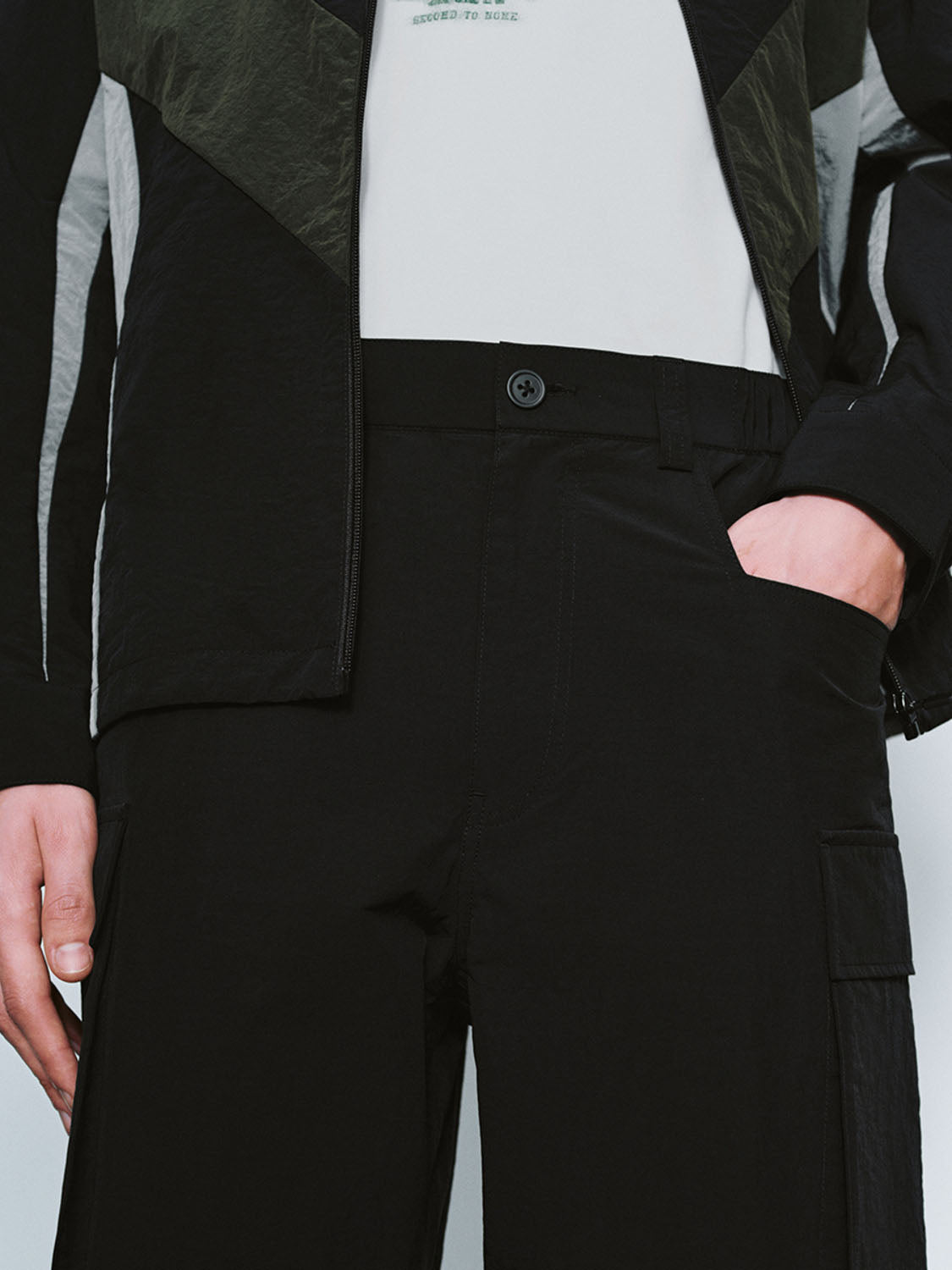 Flap Pocket Wide-Leg Pants