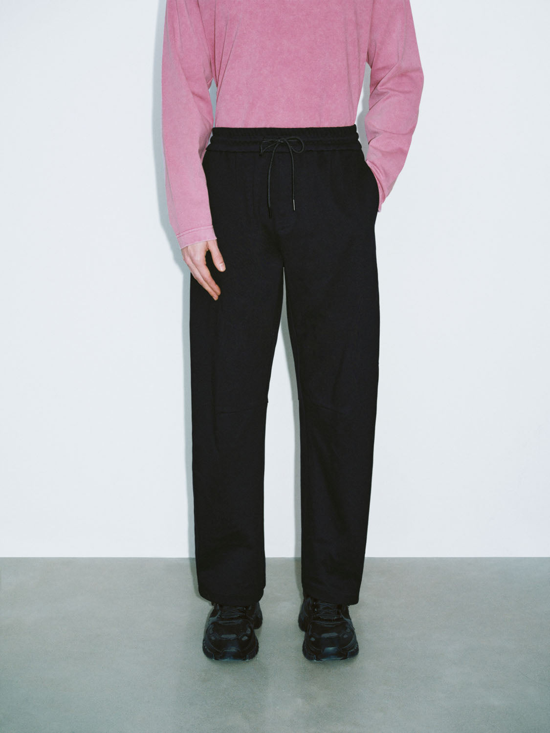 Drawstring Wide-Leg Pants