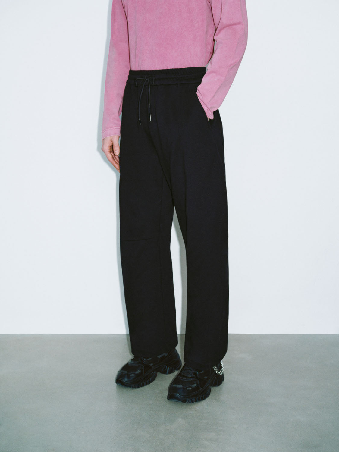 Drawstring Wide-Leg Pants