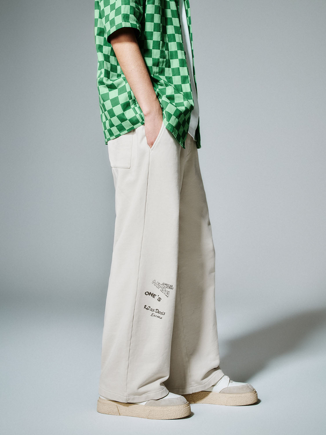Drawstring Wide-Leg Pants