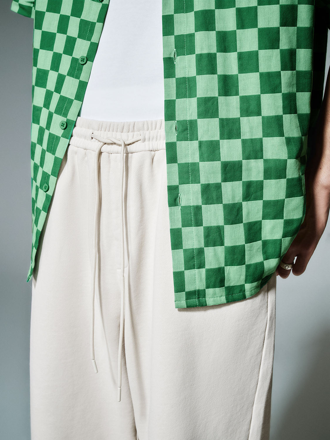 Drawstring Wide-Leg Pants