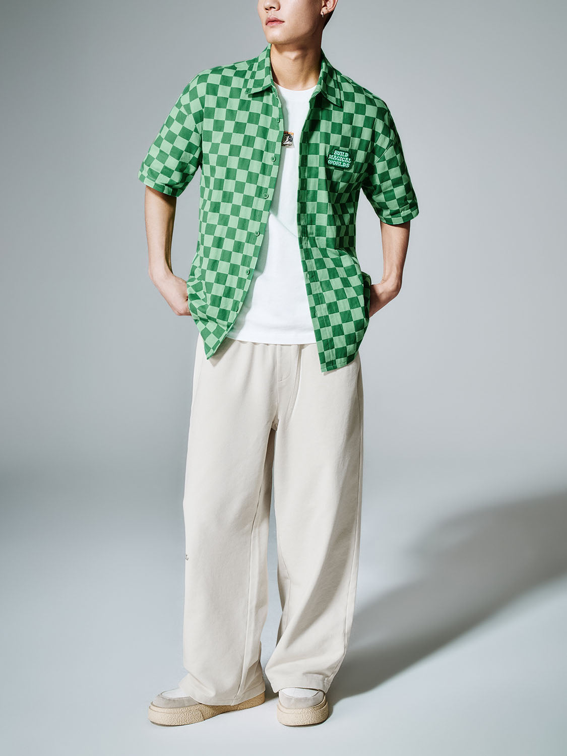 Drawstring Wide-Leg Pants