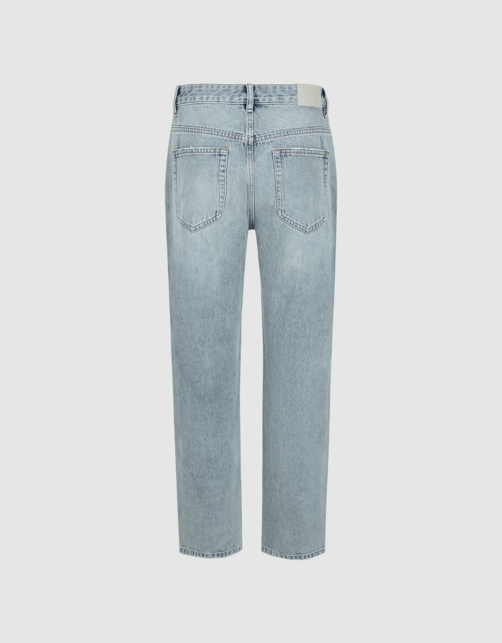 Mid-Waist Straight Jeans