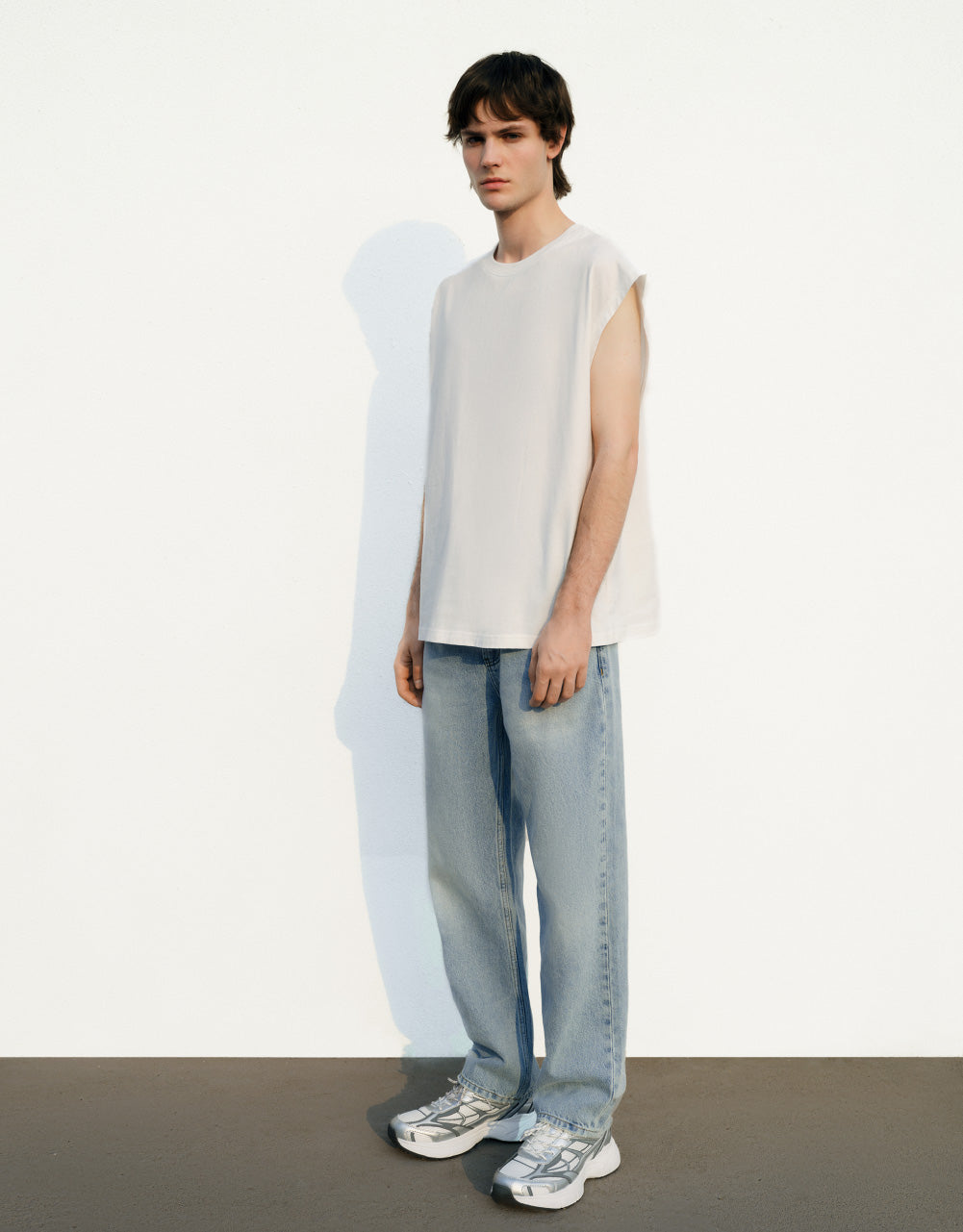 Mid-Waist Straight Jeans