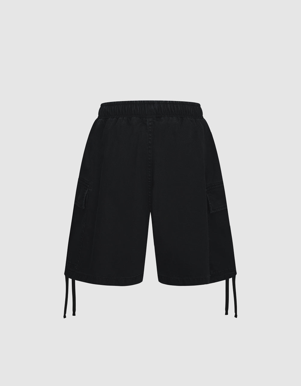 Drawstring Waist Denim Shorts