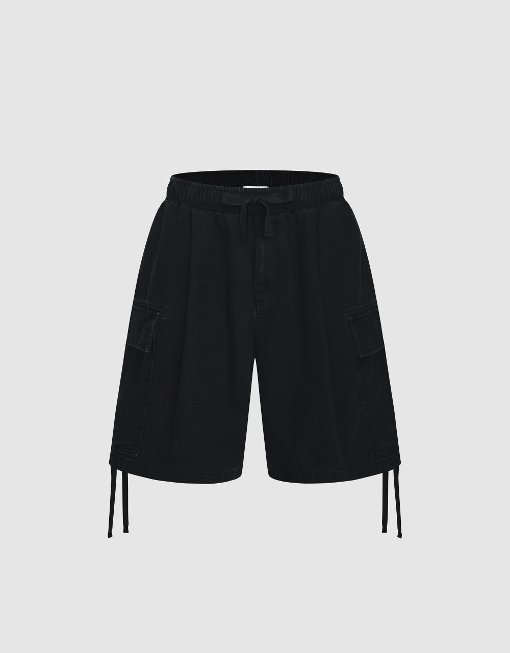 Drawstring Waist Denim Shorts