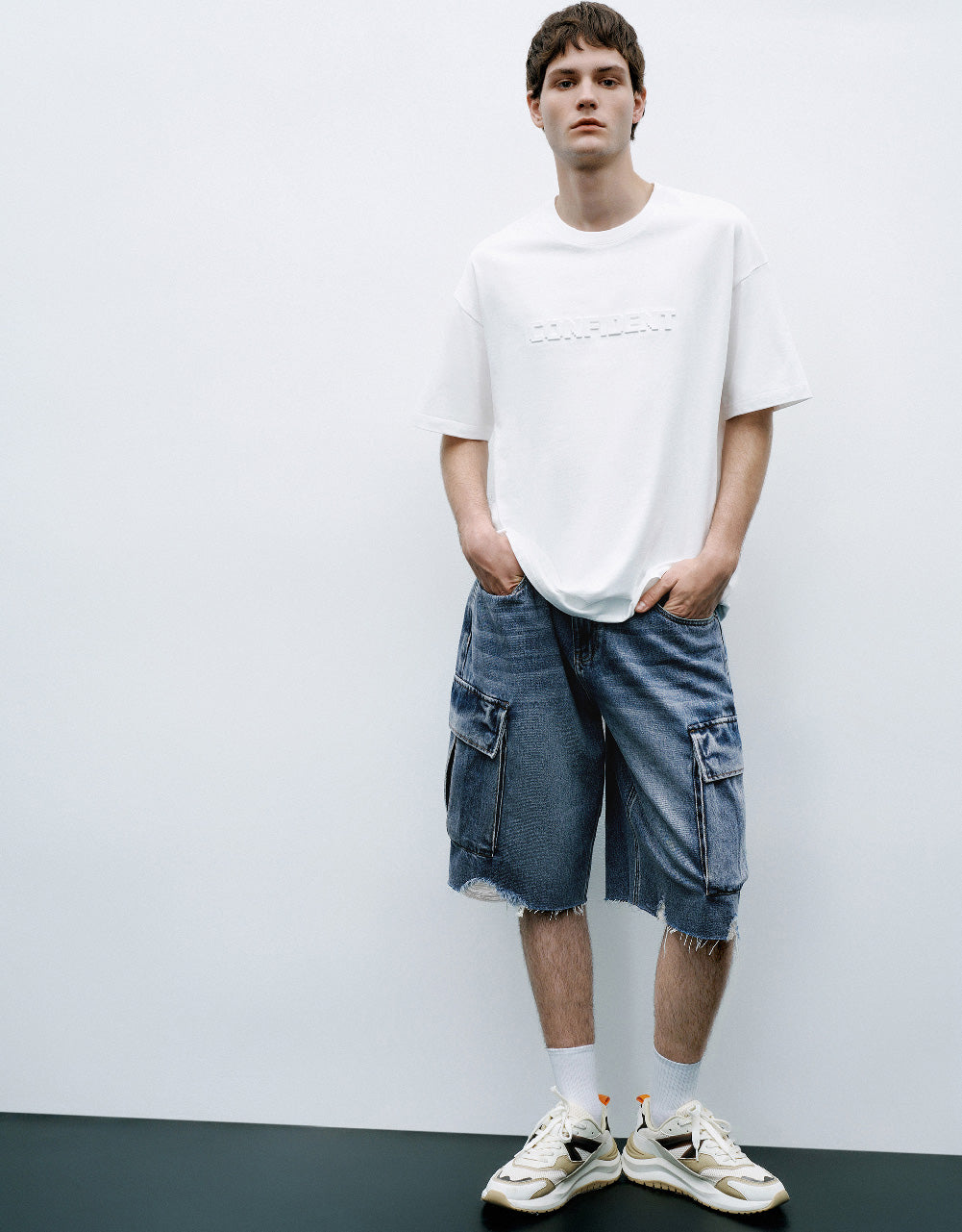 Raw Hem Denim Shorts