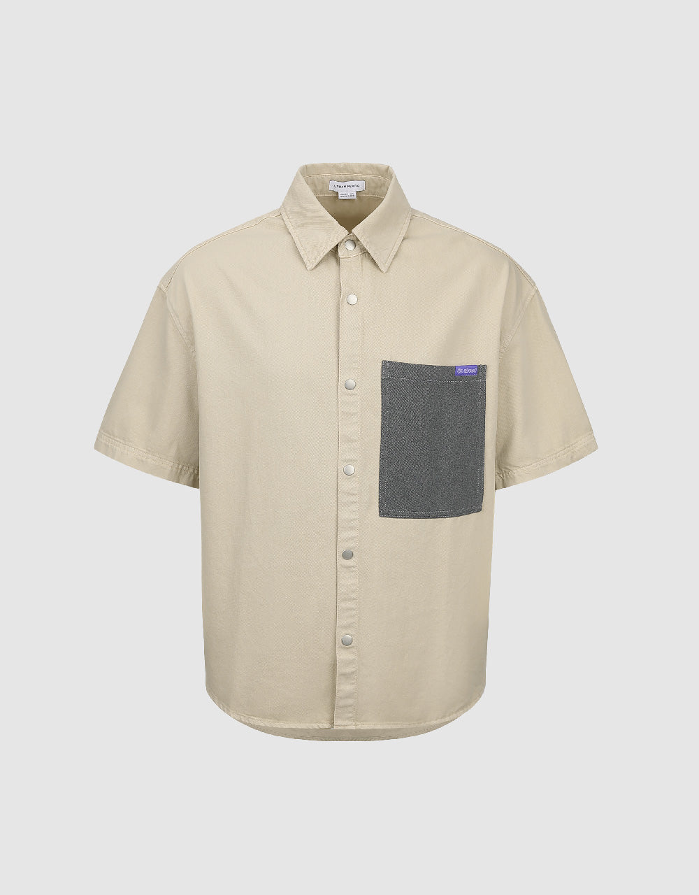 Pressed Button Oversized Denim Shirt