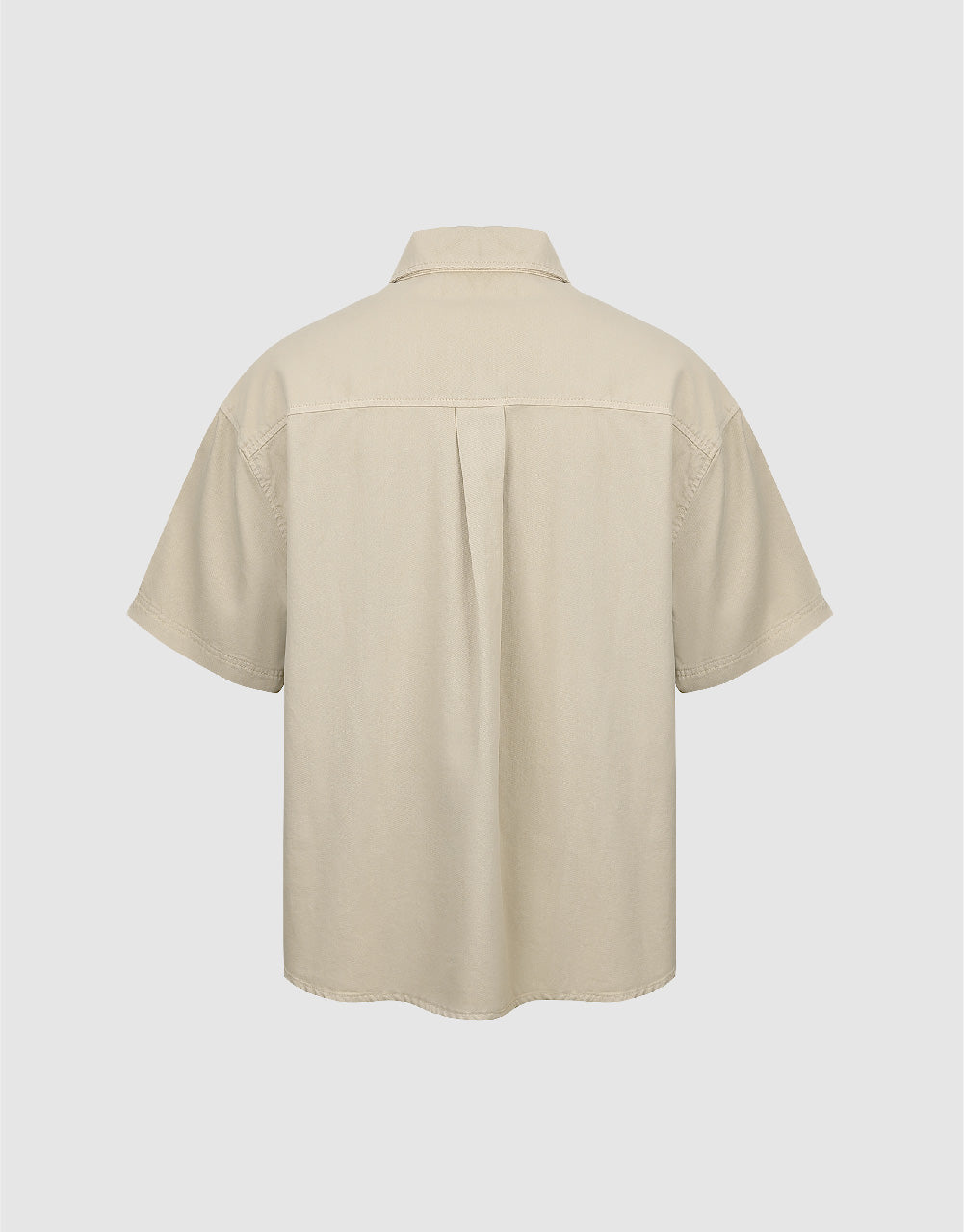 Pressed Button Oversized Denim Shirt