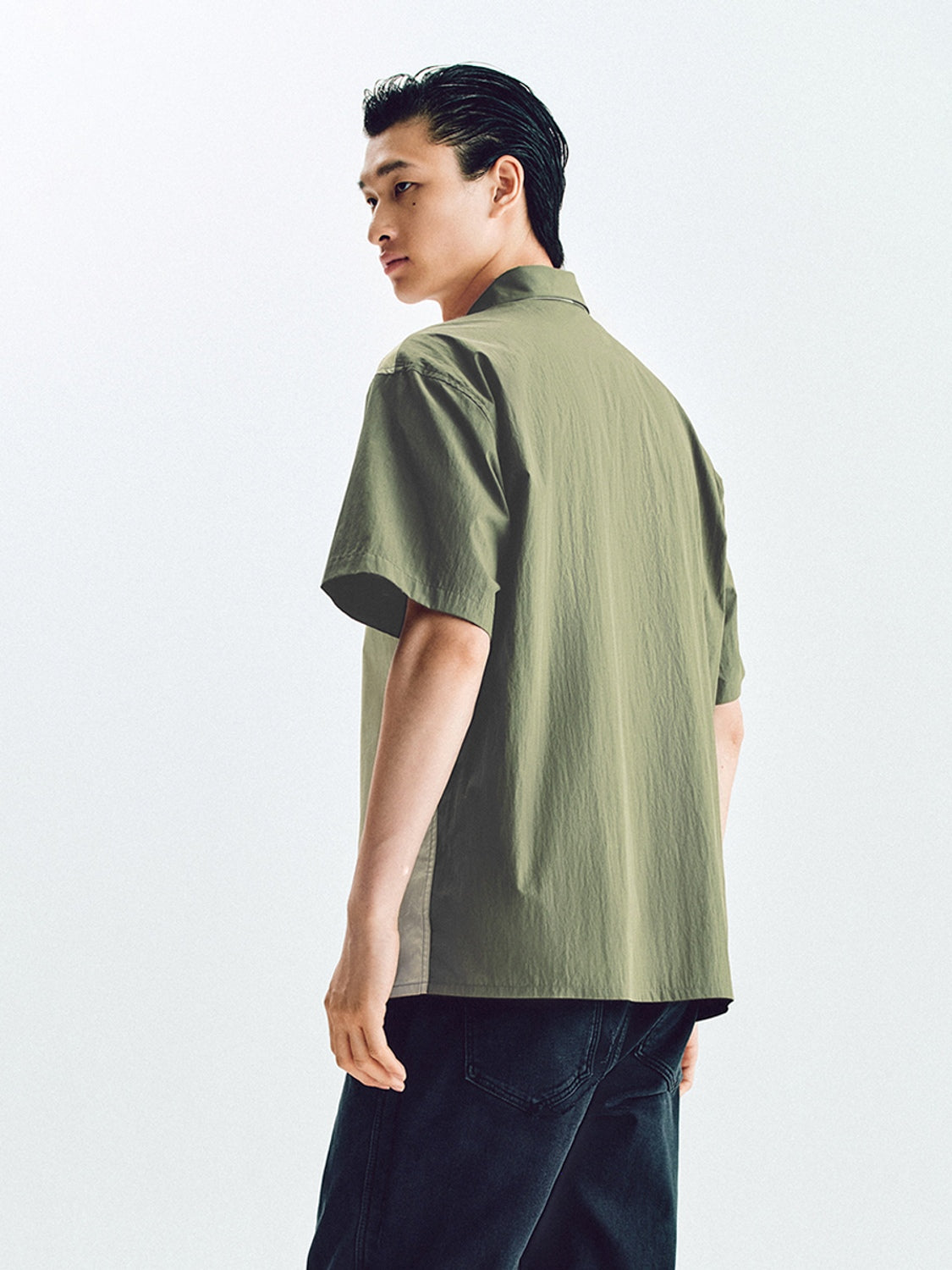 Colorblock Button Up Shirts