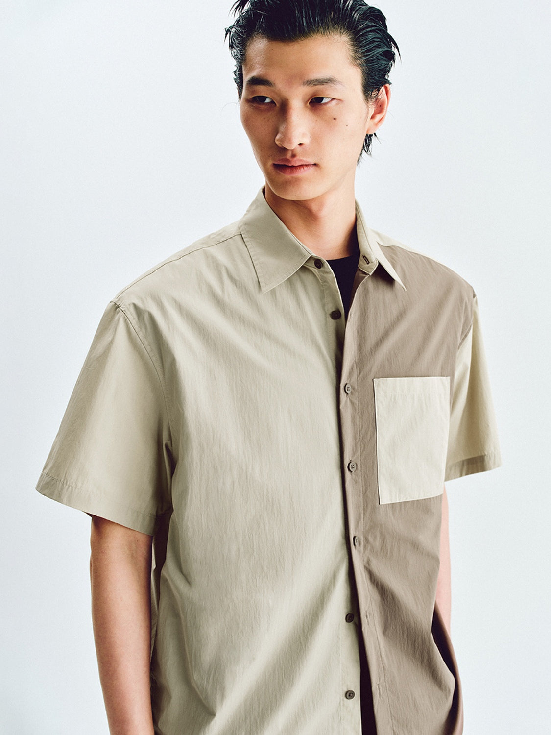 Colorblock Button Up Shirts