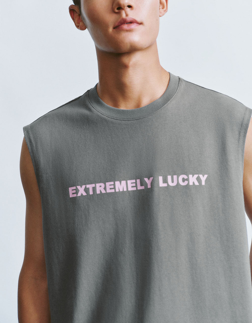 Letter Printed Crew Neck Tank Top