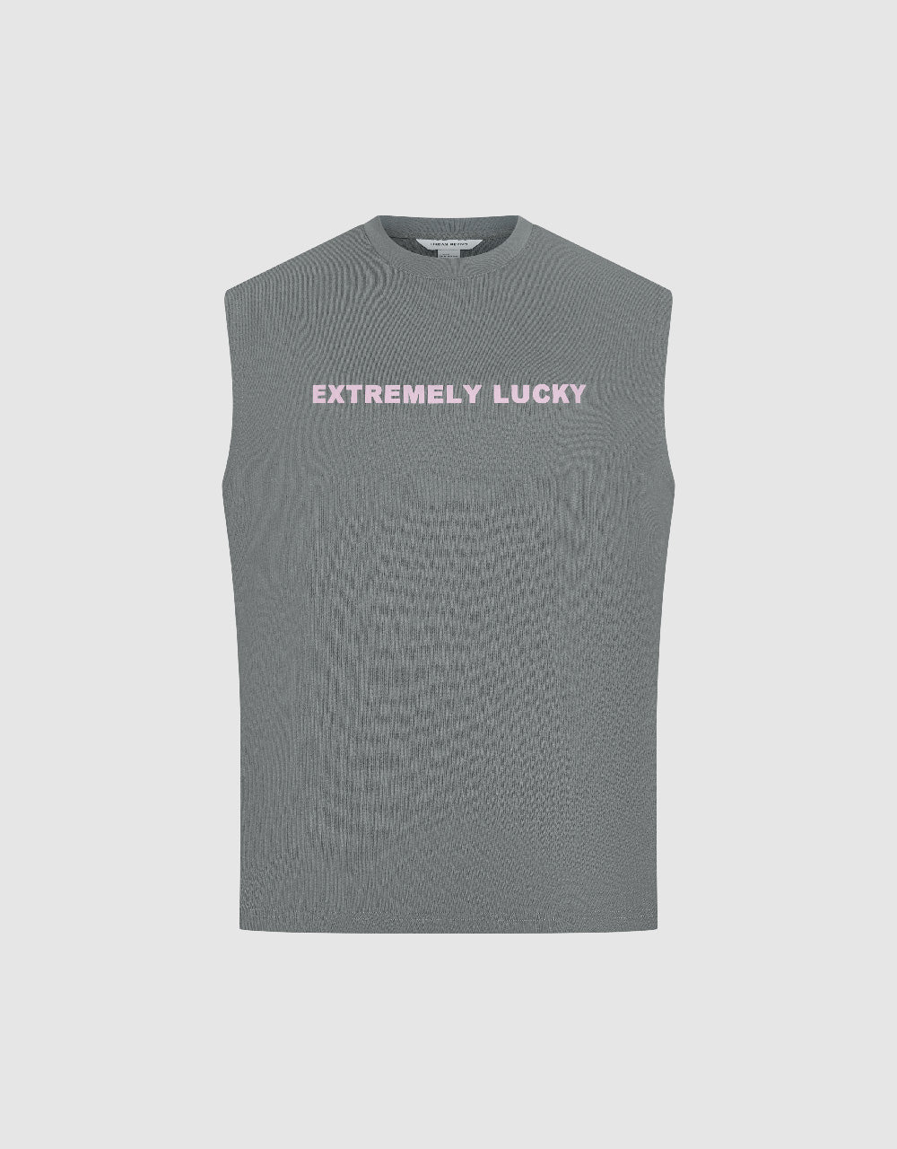 Letter Printed Crew Neck Tank Top
