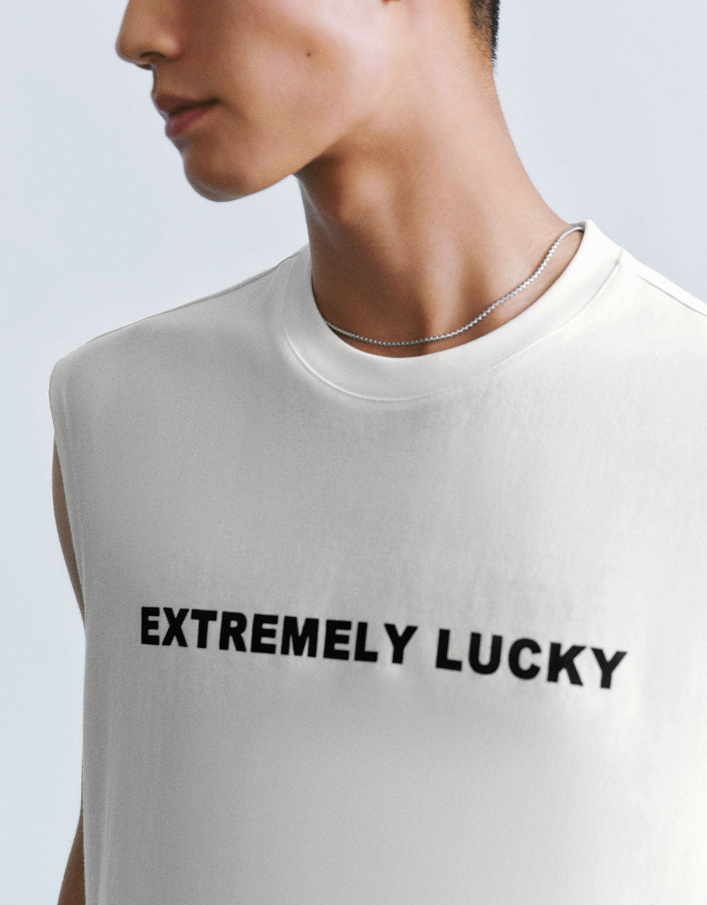 Letter Printed Crew Neck Tank Top