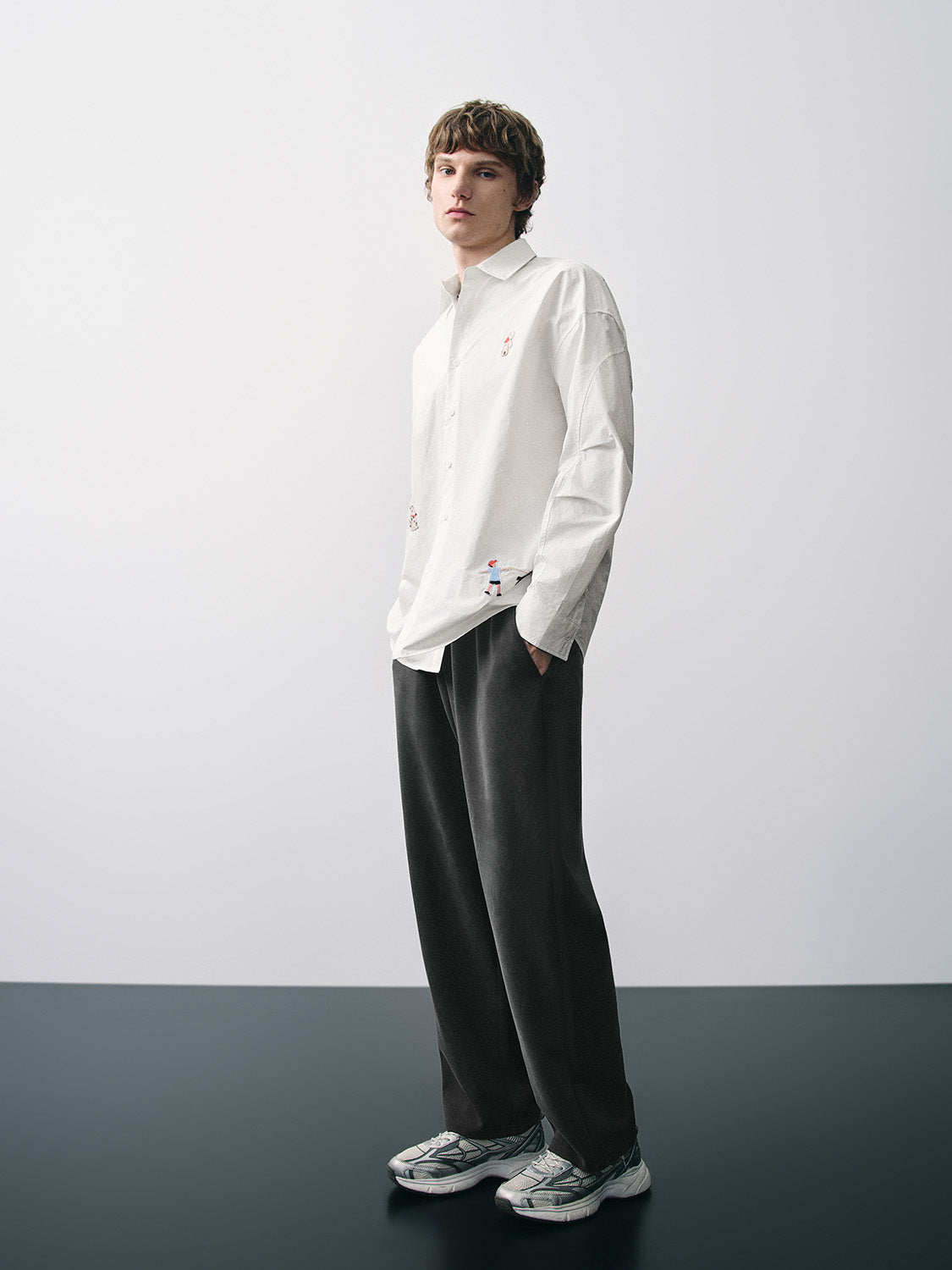 Drawstring Waist Straight Pants