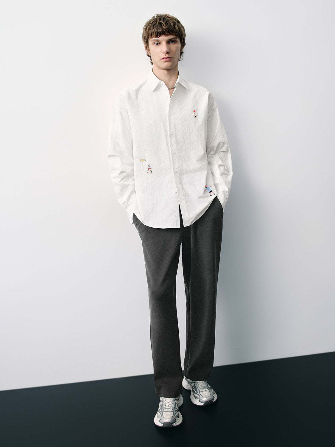 Drawstring Waist Straight Pants
