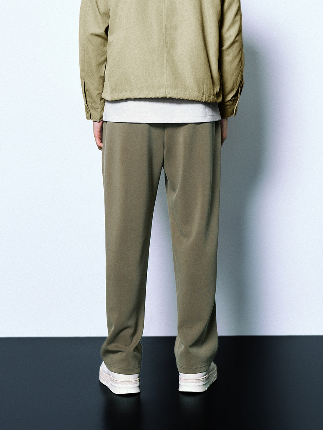 Drawstring Waist Straight Pants