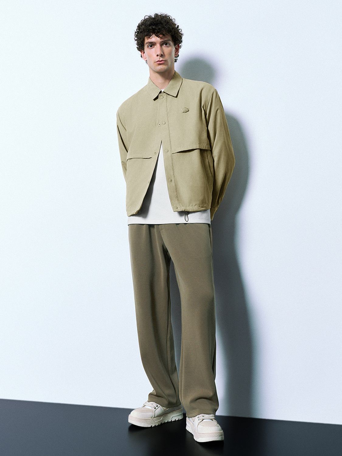 Drawstring Waist Straight Pants