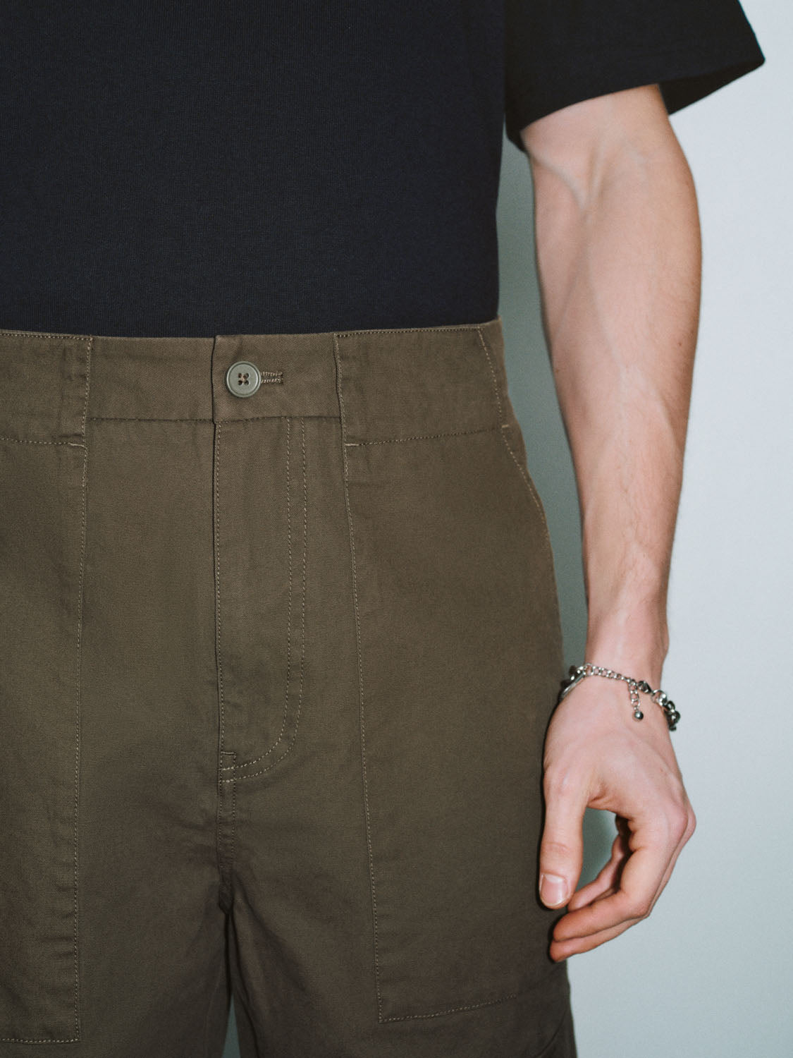 Flap Pocket Wide-Leg Pants