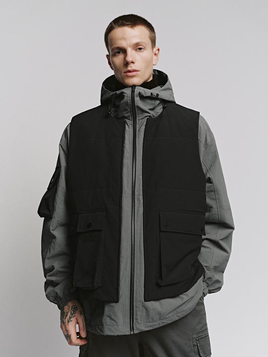2 In 1 Contrast Padded Jackets