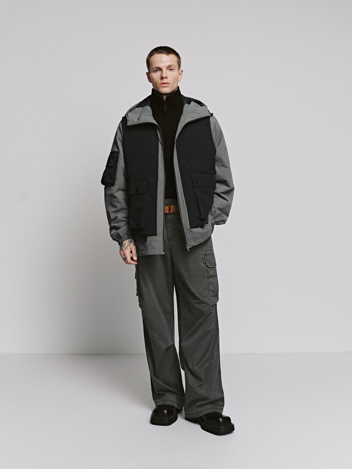 2 In 1 Contrast Padded Jackets