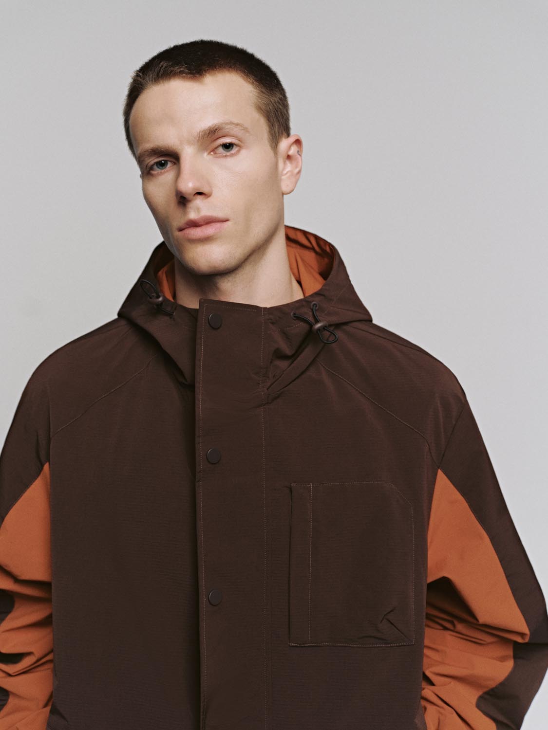 Contrast Button Up Jackets