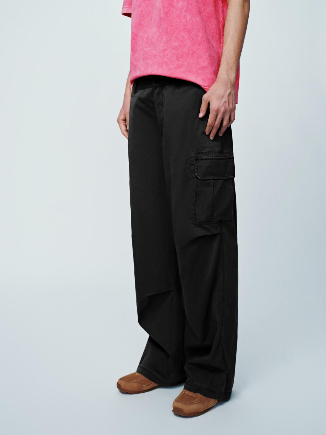 Flap Pocket Wide-Leg Pants