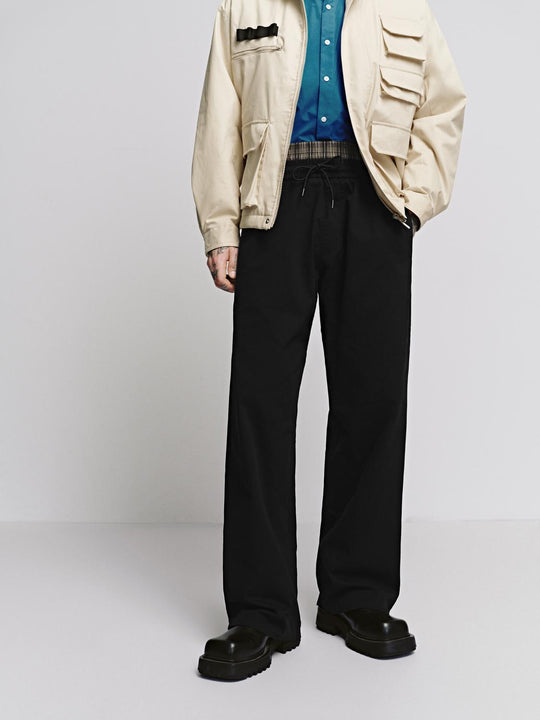 Layered-Design Wide-Leg Pants