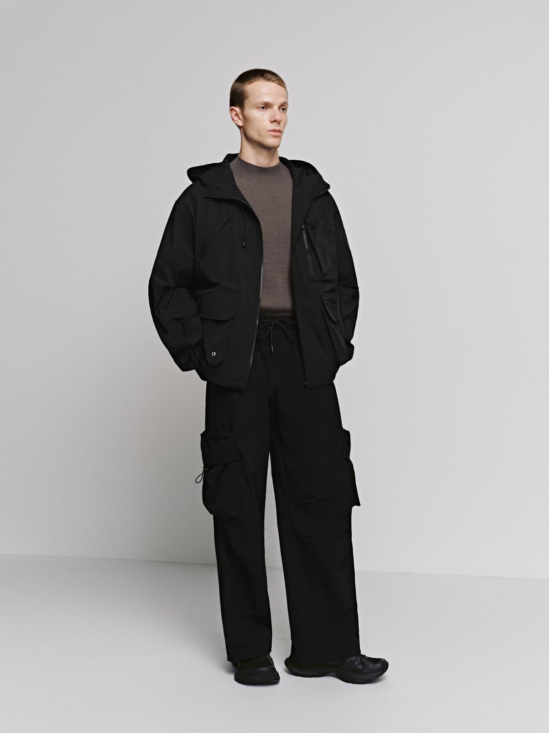 Drawstring Flat Pockets Cargo Pants