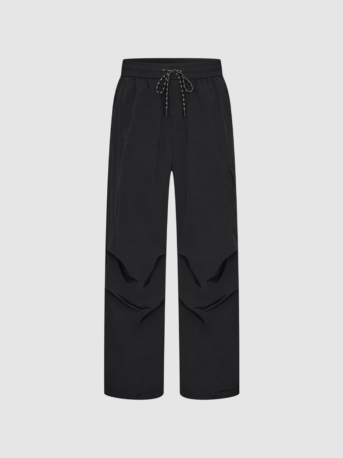 Drawstring Pull On Cinched Cargo Pants