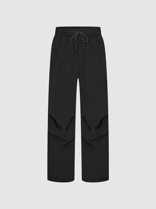 Drawstring Pull On Cinched Cargo Pants