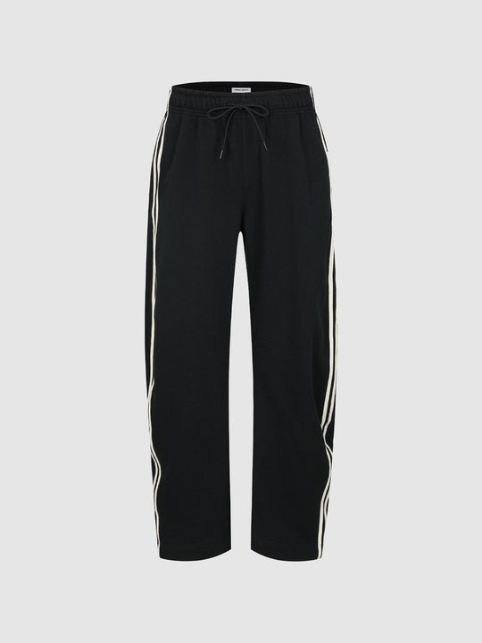 Pull On Drawstring Side Stripe Pants