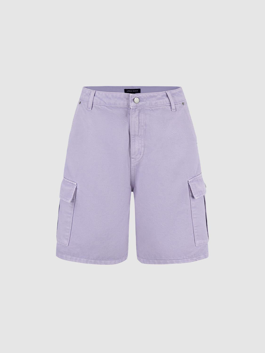 Flap Pockets Denim Shorts