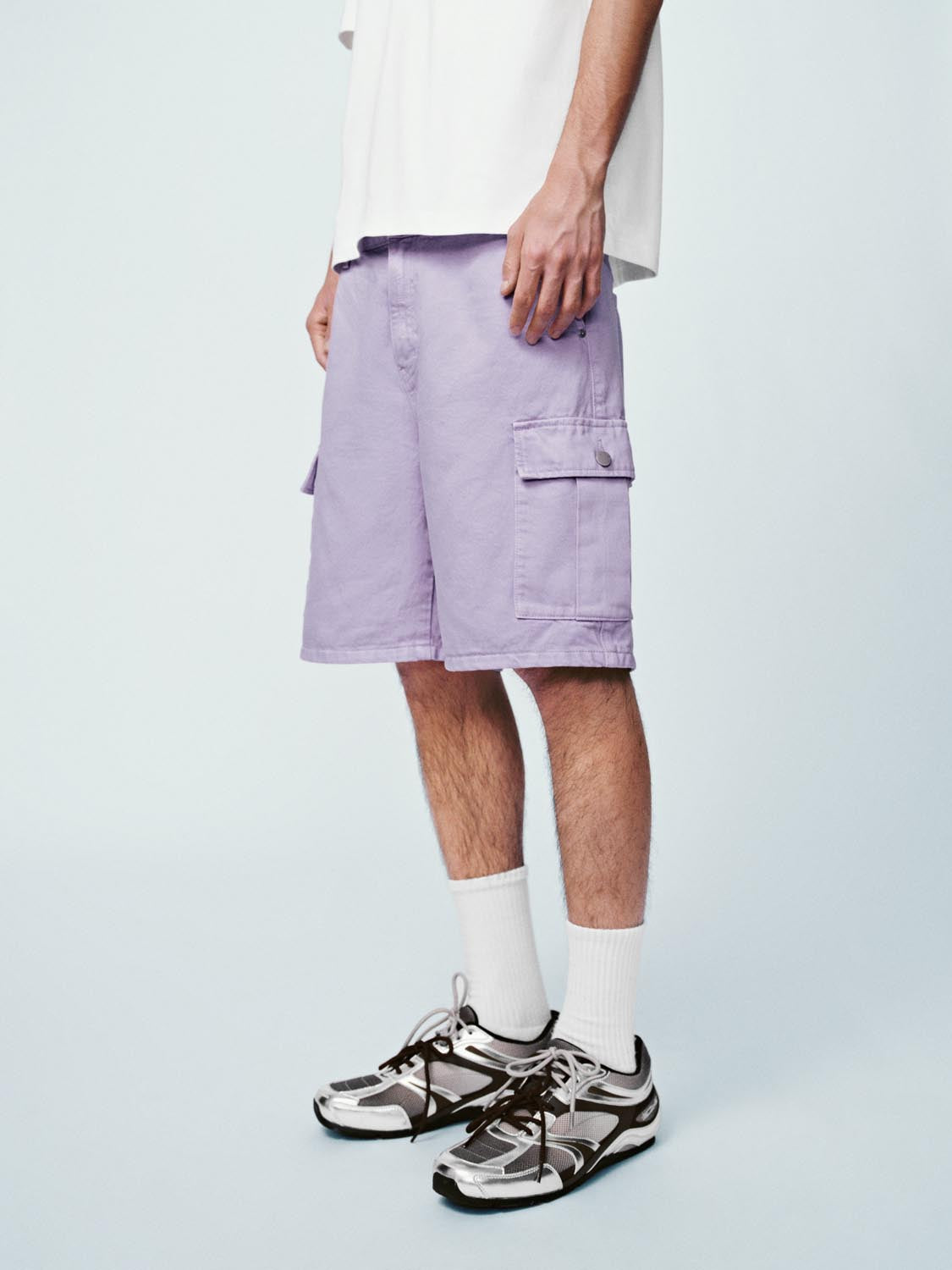 Flap Pockets Denim Shorts
