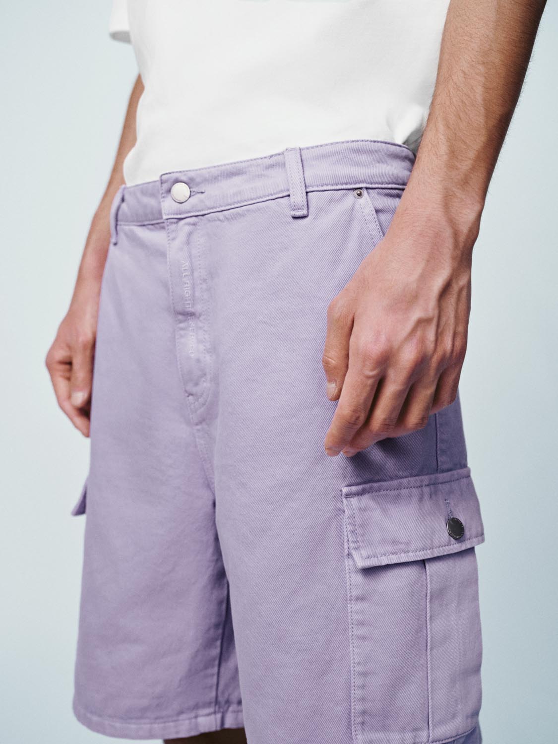 Flap Pockets Denim Shorts