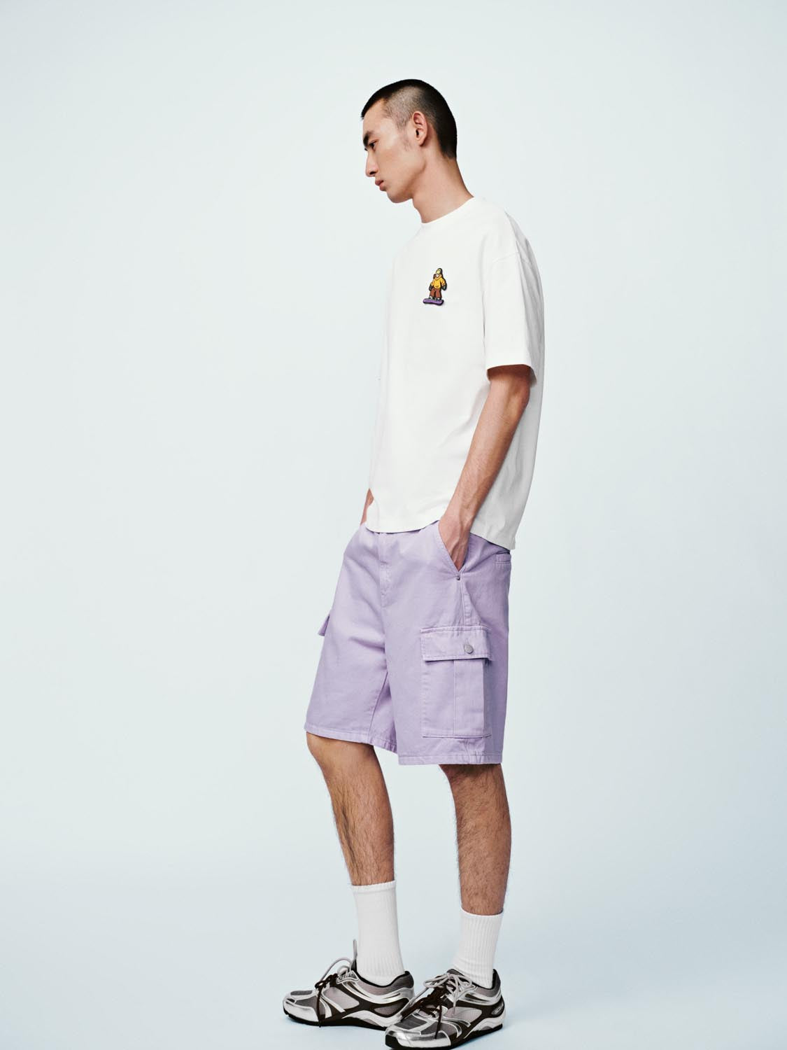 Flap Pockets Denim Shorts